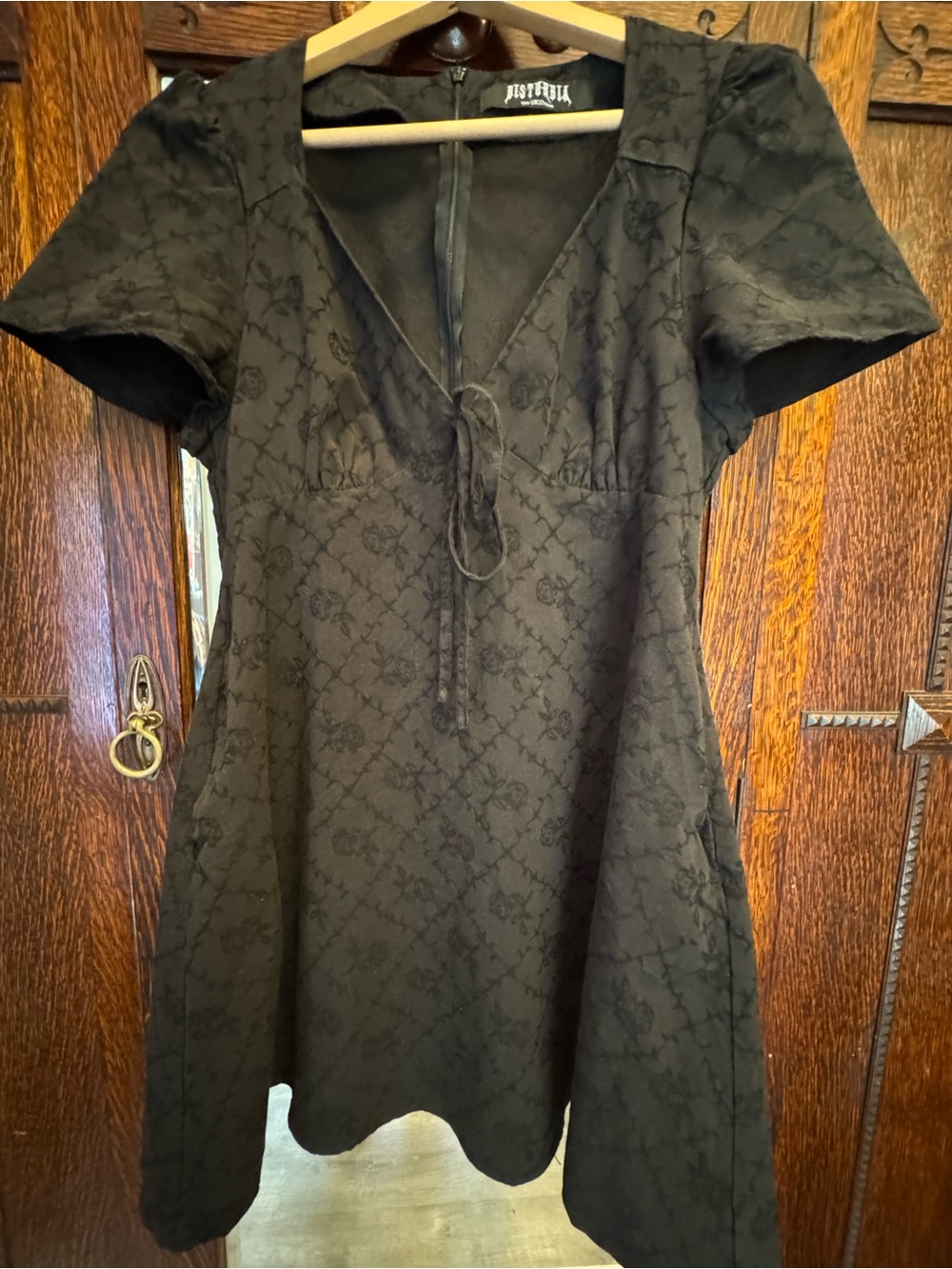 Disturbia black EUC cotton babydoll mini dress